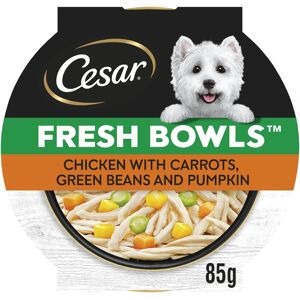 Cesar Fresh Bowls in Gravy 10 x 85g - Chicken with Carrots, Green Beans & Pumpkin Cesar Fresh Bowls in Gravy 10 x 85g - Chicken with Carrots, Green Beans & Pumpkin