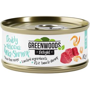 Greenwoods Delight Tuna Fillet with Shrimps - Saver Pack: 24 x 70g Greenwoods Delight Tuna Fillet with Shrimps - Saver Pack: 24 x 70g