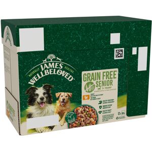 James Wellbeloved Senior Hypoallergenic Grain Free Pouches - Turkey in Gravy - 12 x 90g James Wellbeloved Senior Hypoallergenic Grain Free Pouches - Turkey in Gravy - 12 x 90g