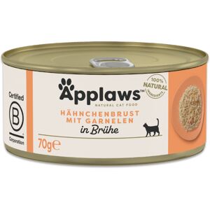 Applaws Adult Cat Cans Chicken in Broth 70g - Chicken Breast with Prawn (6 x 70g) Applaws Adult Cat Cans Chicken in Broth 70g - Chicken Breast with Prawn (6 x 70g)