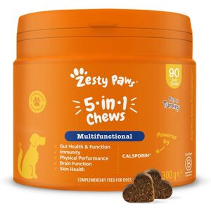 Zesty Paws 5-in-1 Chews Multifunctional - Turkey - 90 Chews Zesty Paws 5-in-1 Chews Multifunctional - Turkey - 90 Chews