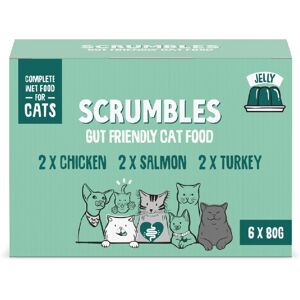 Scrumbles Gut Health Cat Food Tins Classic Selection in Jelly - 6 x 85g Scrumbles Gut Health Cat Food Tins Classic Selection in Jelly - 6 x 85g