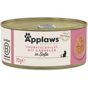 Applaws Adult Cat Cans Tuna in Gravy 70g - Tuna Fillet with Prawn (6 x 70g) Applaws Adult Cat Cans Tuna in Gravy 70g - Tuna Fillet with Prawn (6 x 70g)