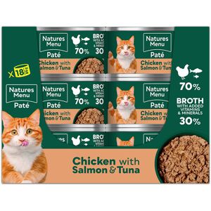 Natures Menu Pâté Cans Adult - Chicken with Salmon & Tuna - 18 x 85g Natures Menu Pâté Cans Adult - Chicken with Salmon & Tuna - 18 x 85g
