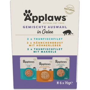Applaws Adult Cat Pouches in Jelly Trial Pack 6 x 70g - Variety Selection (3 Varieties) Applaws Adult Cat Pouches in Jelly Trial Pack 6 x 70g - Variety Selection (3 Varieties)