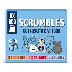 Scrumbles Gut Health Cat Food Pouches Classic Pâté Selection - 8 x 85g Scrumbles Gut Health Cat Food Pouches Classic Pâté Selection - 8 x 85g