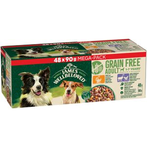 James Wellbeloved Adult Hypoallergenic Grain Free Pouches - Mixed Selection - 48 x 90g James Wellbeloved Adult Hypoallergenic Grain Free Pouches - Mixed Selection - 48 x 90g