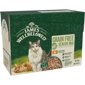 James Wellbeloved Senior Cat Hypoallergenic Pouches - Turkey in Gravy - 12 x 85g James Wellbeloved Senior Cat Hypoallergenic Pouches - Turkey in Gravy - 12 x 85g