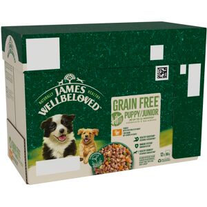 James Wellbeloved Puppy & Junior Hypoallergenic Grain Free Pouches - Turkey in Gravy - 12 x 90g James Wellbeloved Puppy & Junior Hypoallergenic Grain Free Pouches - Turkey in Gravy - 12 x 90g