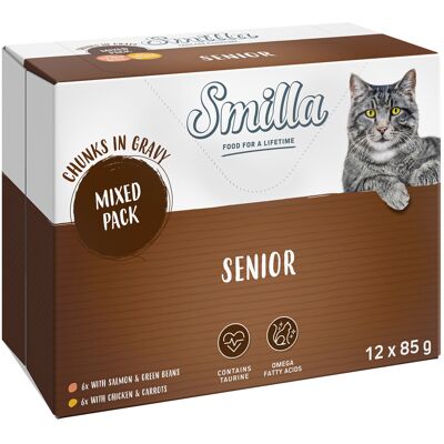 Smilla Senior Salmon & Veggie Sauce Cat Food - 12/24 x 85g Smilla Senior Salmon & Veggie Sauce Cat Food - 12/24 x 85g