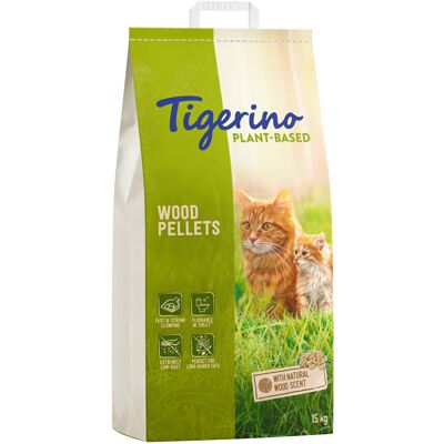 Tigerino Plant-Based Bois-Pellets Litter for Cats - Natural Wood Scent - 8kg Tigerino Plant-Based Bois-Pellets Litter for Cats - Natural Wood Scent - 8kg