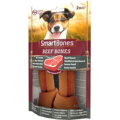 SmartBones Beef Bones for Medium Dogs - Saver Pack: 2 x 2 Bones SmartBones Beef Bones for Medium Dogs - Saver Pack: 2 x 2 Bones