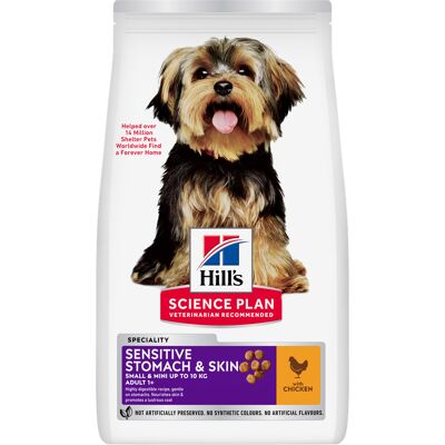 Hill's Science Plan Adult 1+ Sensitive Stomach & Skin Small & Mini Chicken - Dog Food 3kg Hill's Science Plan Adult 1+ Sensitive Stomach & Skin Small & Mini Chicken - Dog Food 3kg