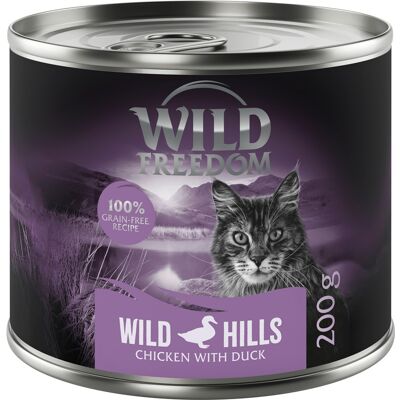 Wild Hills Duck & Chicken Cat Food - Wild Freedom Adult 6 x 200g Wild Hills Duck & Chicken Cat Food - Wild Freedom Adult 6 x 200g