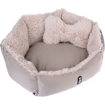 TIAKI Dog Bed - Fluffy Bone, Plush, Anti-Slip, 50x40cm TIAKI Dog Bed - Fluffy Bone, Plush, Anti-Slip, 50x40cm