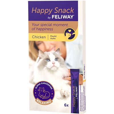 Feliway Happy Snack with Chicken - 6 Sticks (approx. 90g) Feliway Happy Snack with Chicken - 6 Sticks (approx. 90g)