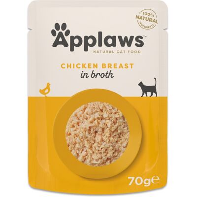 Applaws Cat Natural in Broth 12 x 70g - Chicken Breast Applaws Cat Natural in Broth 12 x 70g - Chicken Breast