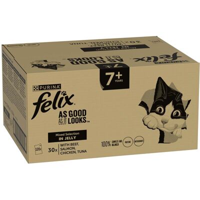 FELIX - As Good As it Looks Senior 7+ - Mixed in Jelly - Wet Cat Food FELIX - As Good As it Looks Senior 7+ - Mixed in Jelly - Wet Cat Food