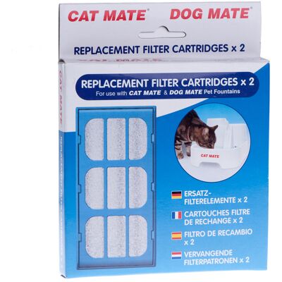Cat Mate Closer Pets Three-Level Fountain - Replacement Filters - Pet Fountain - 2L Cat Mate Closer Pets Three-Level Fountain - Replacement Filters - Pet Fountain - 2L