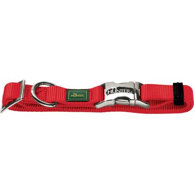 HUNTER Vario Basic Alu-Strong Dog Collar - Red - Size XL: 45-65cm Neck Circumference HUNTER Vario Basic Alu-Strong Dog Collar - Red - Size XL: 45-65cm Neck Circumference