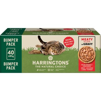 Harringtons - Meaty Fillets - 40 x 85g - Cat Food Harringtons - Meaty Fillets - 40 x 85g - Cat Food