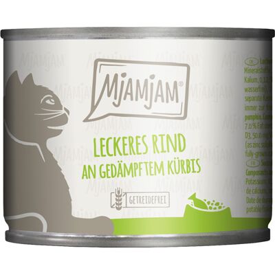 MjAMjAM 6 x 200g - Delicious Beef with Steamed Squash MjAMjAM 6 x 200g - Delicious Beef with Steamed Squash
