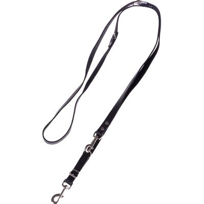 Heim Black Leather Dog Lead - Adjustable 3 Lengths - German Quality Heim Black Leather Dog Lead - Adjustable 3 Lengths - German Quality