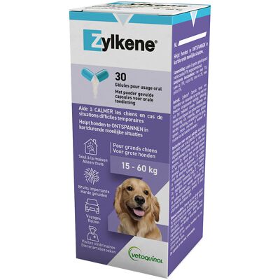Vetoquinol Zylkene Capsules 450mg Large Dogs - Stress Relief Vetoquinol Zylkene Capsules 450mg Large Dogs - Stress Relief
