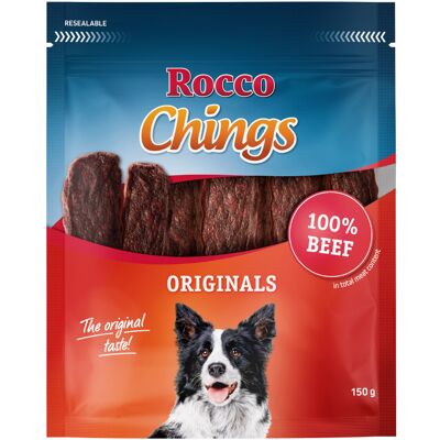 Rocco Chings Beef Dog Treats - Natural & Crispy - 150g Rocco Chings Beef Dog Treats - Natural & Crispy - 150g