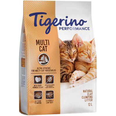 Tigerino Performance Multi-Cat Litter – Baby Powder Scent - 12 litre Tigerino Performance Multi-Cat Litter – Baby Powder Scent - 12 litre