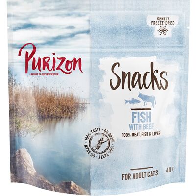 Purizon Grain-Free Fish & Beef Cat Snacks - 40g Purizon Grain-Free Fish & Beef Cat Snacks - 40g