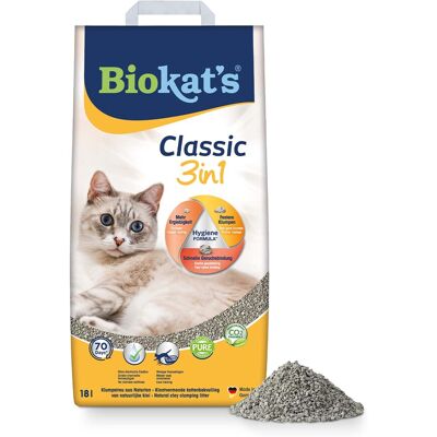 Biokat's Classic 3in1 Cat Litter - 18l Biokat's Classic 3in1 Cat Litter - 18l