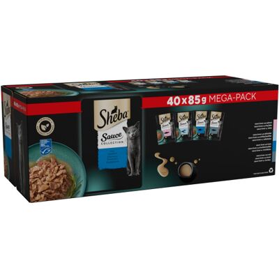 Sheba Fish Selection Cat Pouches - In Gravy - 40 x 85g Sheba Fish Selection Cat Pouches - In Gravy - 40 x 85g