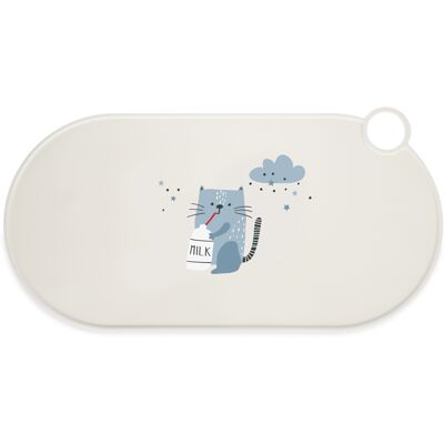 TIAKI Milky Kitty Silicone Bowl Mat - 50x25cm TIAKI Milky Kitty Silicone Bowl Mat - 50x25cm