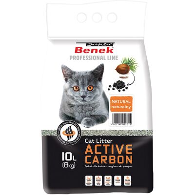 Super Benek Active Carbon Cat Litter - 10l (approx. 8kg) Super Benek Active Carbon Cat Litter - 10l (approx. 8kg)