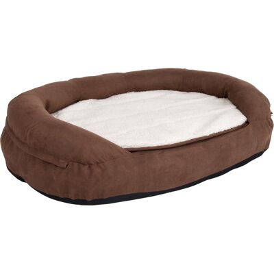 Zooplus Exclusive Oval Memory Foam Dog Bed - Brown - 118 x 74 x 24 cm Zooplus Exclusive Oval Memory Foam Dog Bed - Brown - 118 x 74 x 24 cm