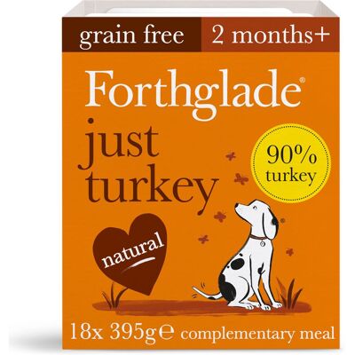Forthglade Just Grain-Free Natural Wet Dog Food - Just Turkey - 18 x 395g Forthglade Just Grain-Free Natural Wet Dog Food - Just Turkey - 18 x 395g