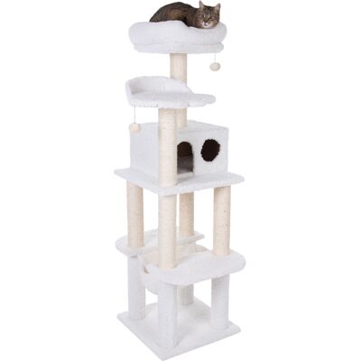 Cat scratch tree La Digue II - white Cat scratch tree La Digue II - white