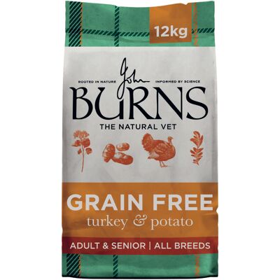 Burns Sensitive Grain Free Turkey and Potato Adult and Senior Dog Food - 12kg Burns Sensitive Grain Free Turkey and Potato Adult and Senior Dog Food - 12kg