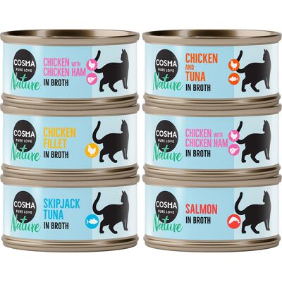 Cosma Nature 6 Flavors Cat Food - 6x280g Mix Cosma Nature 6 Flavors Cat Food - 6x280g Mix