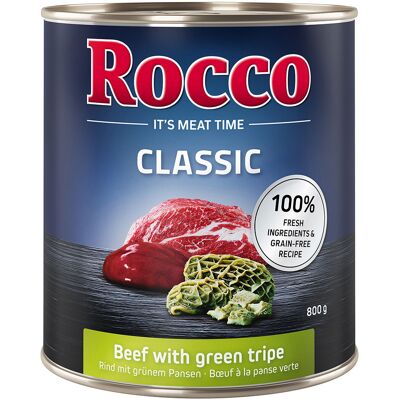Rocco Classic Beef & Green Tripe Dog Food - 6x800g Rocco Classic Beef & Green Tripe Dog Food - 6x800g