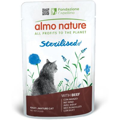 Almo Nature Holistic Sterilised Cat Food - 24 x 70g Almo Nature Holistic Sterilised Cat Food - 24 x 70g