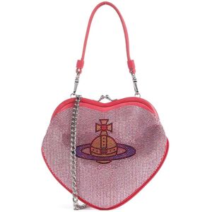 Vivienne Westwood Belle Heart Frame Diamante Leather Crossbody bag pink pink 20;17 cm;3 female Vivienne Westwood Belle Heart Frame Diamante Leather Crossbody bag pink pink 20;17 cm;3 female