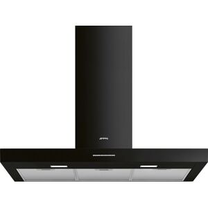 Smeg KBT900BL 90cm Chimney Cooker Hood - Black, Black Smeg KBT900BL 90cm Chimney Cooker Hood - Black, Black