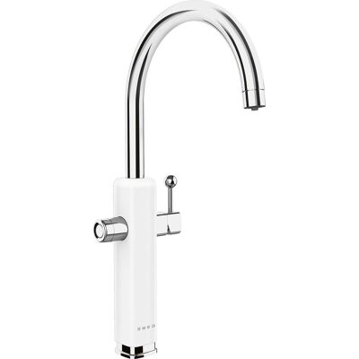 Smeg 50's Style Kitchen Tap - White / Black, White Smeg 50's Style Kitchen Tap - White / Black, White