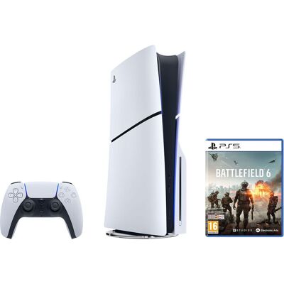 PlayStation 5 (Model Group - Slim) 1TB with Battlefield 6 - White, White PlayStation 5 (Model Group - Slim) 1TB with Battlefield 6 - White, White
