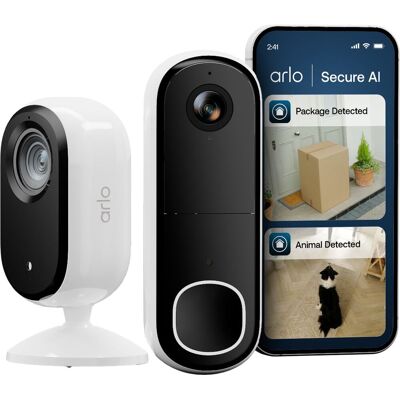 Arlo Essential E3 INDOOR 2K + DOORBELL HD IP Smart Home Security Camera - White, White Arlo Essential E3 INDOOR 2K + DOORBELL HD IP Smart Home Security Camera - White, White