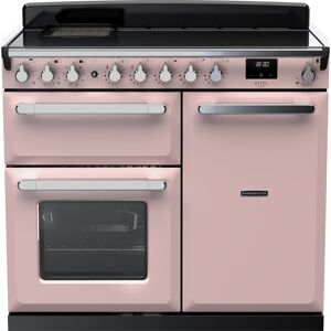 Rangemaster Estel Deluxe ESDL100EIPPPK/CM1 100cm wide Electric Range Cooker with Induction Hob - Pale Pink / Chrome - A/A Rated, Pink Rangemaster Estel Deluxe ESDL100EIPPPK/CM1 100cm wide Electric Range Cooker with Induction Hob - Pale Pink / Chrome - A/A Rated, Pink