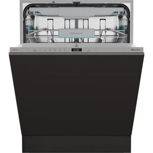 Hisense HV16CUK Fully Integrated Full Size Dishwasher - Silver Control Panel with Fixed Door Hinge Kit - C Rated, Silver Hisense HV16CUK Fully Integrated Full Size Dishwasher - Silver Control Panel with Fixed Door Hinge Kit - C Rated, Silver