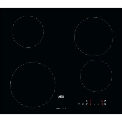 AEG 3000 Series IBK64200CB 59cm Induction Hob - Black, Black AEG 3000 Series IBK64200CB 59cm Induction Hob - Black, Black